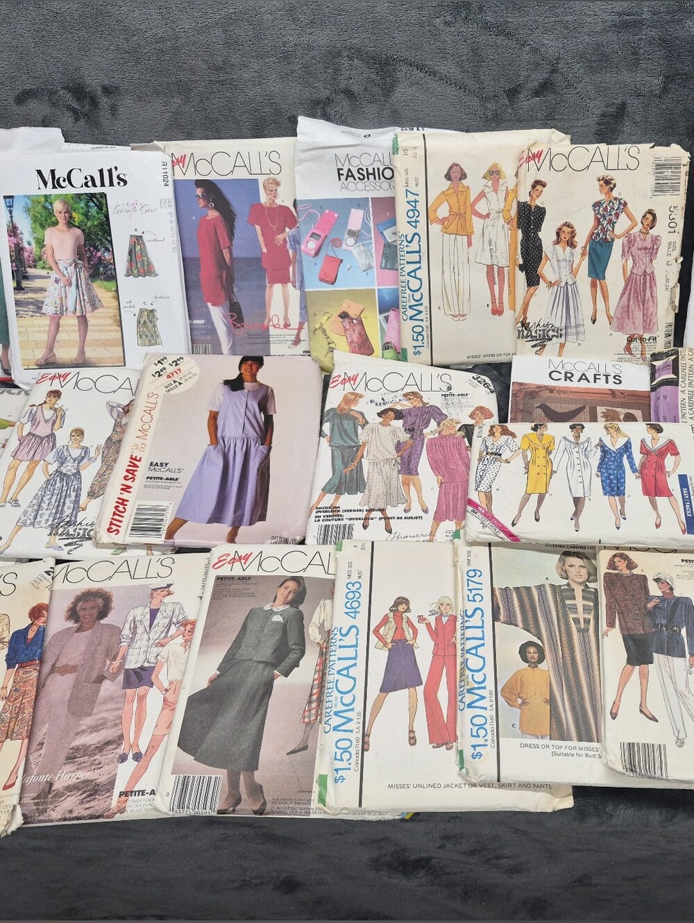 Lot of (26) Vintage Sewing Pattern Lot McCalls Butterick Simplicity Used